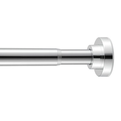 Shower Curtain Rod, 28-76 Inches, 1 Inch Diameter Adjustable Spring Tension Stainless Steel Telescoping Rod with Holders, No Drilling Non-Slip for Bathroom, Closet, Window, Room Divider, Silver