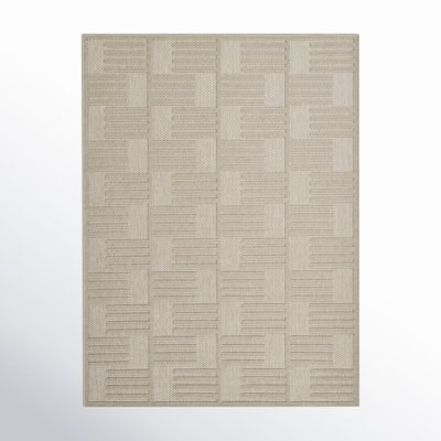 Trilby Beige Geometric Outdoor Rug