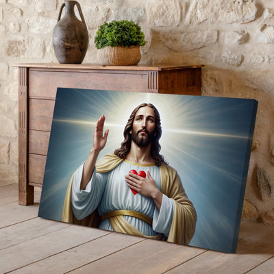 Toile, création d'un portrait serein et respectueux d'un personnage représentant l'art de la bienveillance et la peinture sur toile
