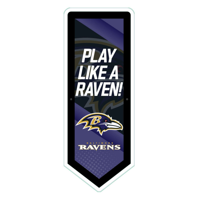 Plaque murale lumineuse NFL, Baltimore Ravens