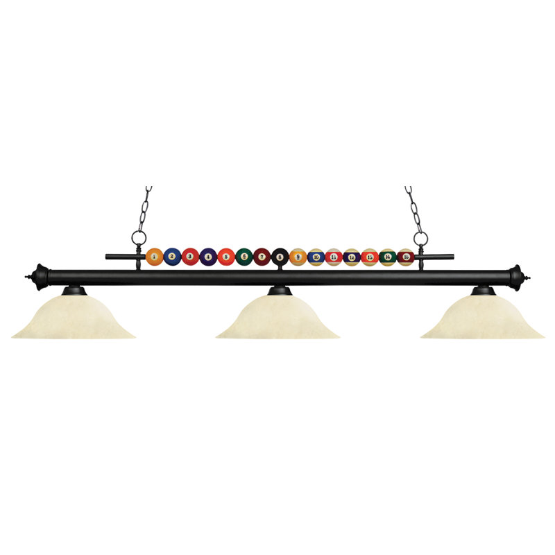 Chapa 3 - Light Pool Table Lights Pendant, Matte Black