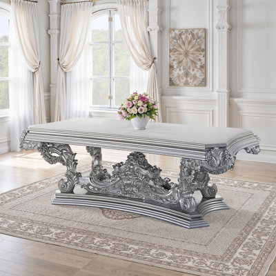 Table de salle à manger, finition platine antique