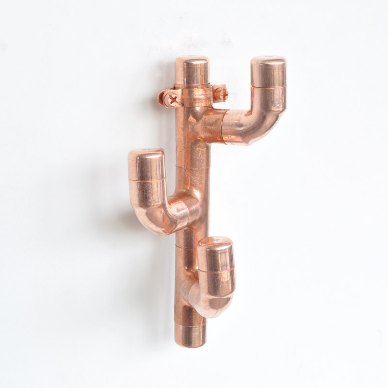 "Desert Bloom" Copper Pipe Multi-Hook Wall Rack
