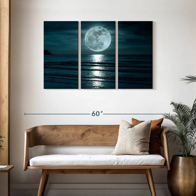 'Big Moon, 28" H x 45" W
