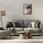 Fleurs vaporeuses sur toile giclée marron, création d'Annabelle Hall-114288941-114288942