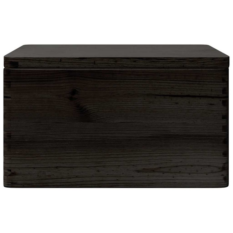 Lily Manor Solid Wood Decorative Basket, Black, 19L, 23cm H x 40cm W x 30cm D