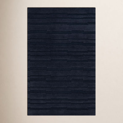 Fairborn Black Hand-Tufted Wool Rug