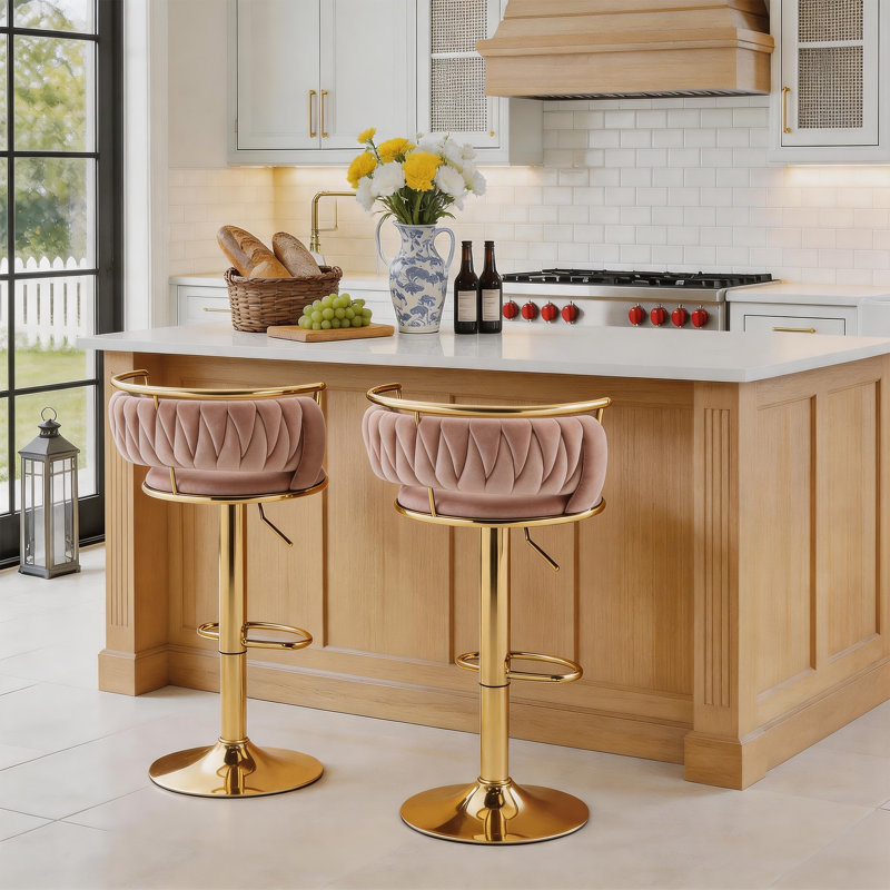 Tabouret de bar Christal, Gold, Rose