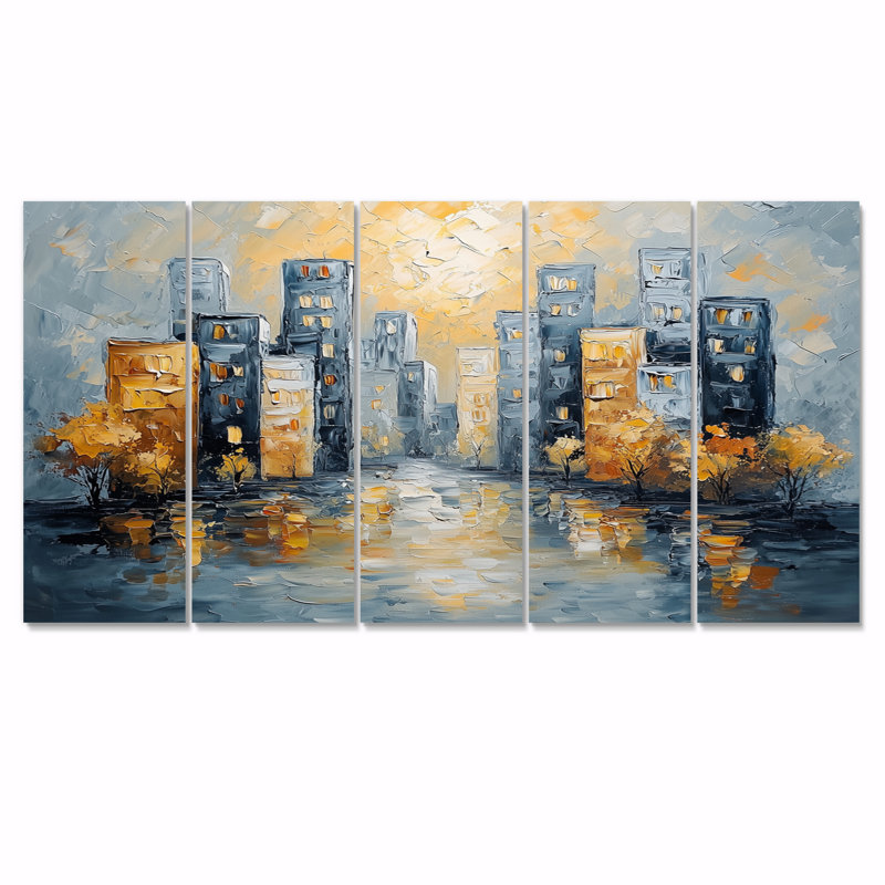 Gottberg - Minimalisme, art mural - ensemble d'art mural moderne, H 32 po x l 80 po