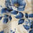 Cobalt Blue Cameo Trellis Victorian Pattern I Velvet Blackout Single Curtain Panel-95458783