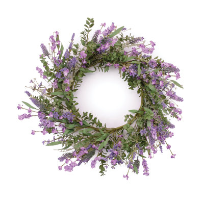 Couronne florale mixte lavande 20 po
