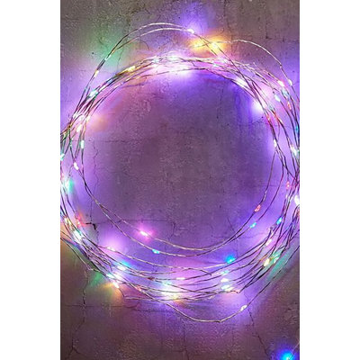 Kelliher Indoor / Outdoor 300 - Bulb 11 in. Battery Powered LED Fairy String Light