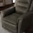 Swivel Glider With Recliner Function With Manual Footrest In Madras Gray-806764385