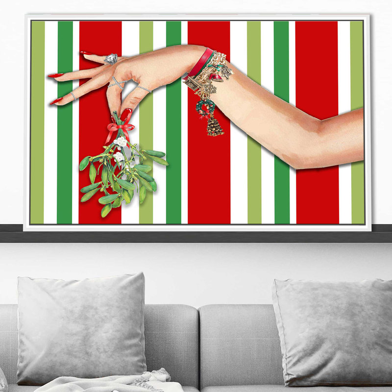 «Kiss Me (Horizontal)» par Jodi - impression, Cadre flottant blanc, H 31,5 po x l 51,5 po x P 2 po