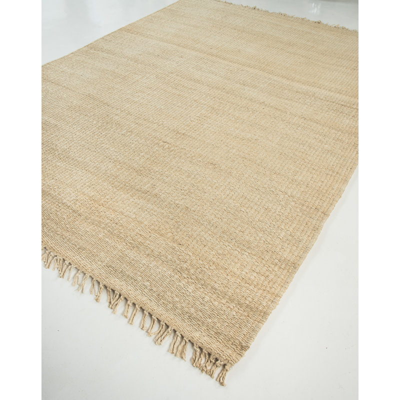 Tapis en jute tissé à la main, Rectangle 5 pi x 7 pi 6 po