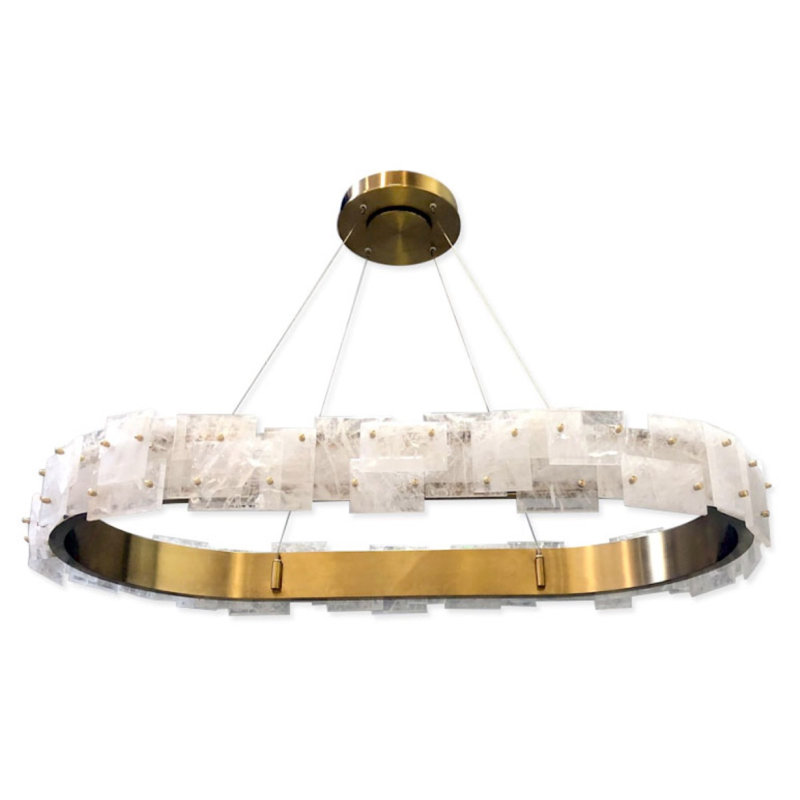 Luminaire suspendu clair Petra Mille, Bronze antique, H 31 po x l 20 po x P 30 po, Transparent