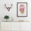 Pink Bleeding Heart Flowers - Picture Frame Painting Print-56859416-56859413