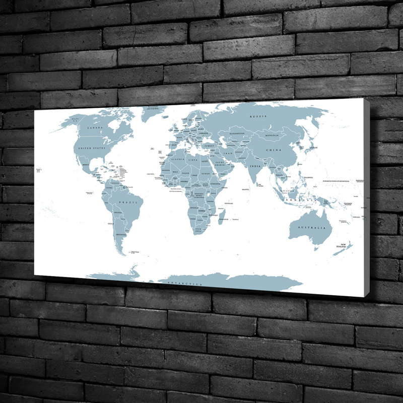 Political Map - Wrapped Canvas Print