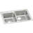 Lustertone 33" L x 22" W Double Basin Drop-In Kitchen Sink-22342337