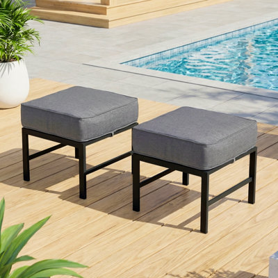 Arusha Fully Assembled Outdoor Ottoman with Cushion