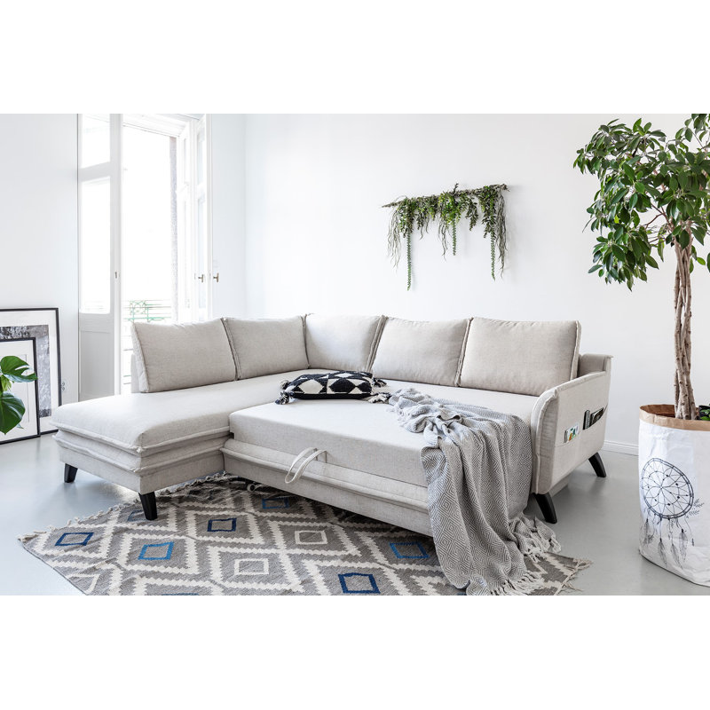 Charming Charlie Corner Sofa, Beige, Left Hand Facing