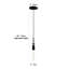 Ensemble de 3 luminaires suspendus noirs pour îlot de cuisine, couloir, chambre à coucher - minimaliste moderne, verre transparent, douille E26, hauteur personnalisable 14 68 pouces, noir mat, auvent, base en métal, installation à