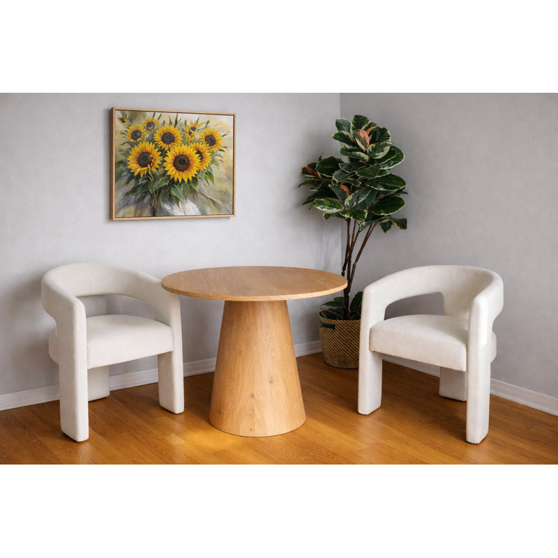 Chaise de salle à manger rembourrée Modern, Beige