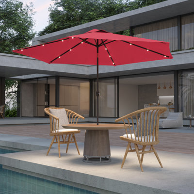 Acworth 90'' Lighted Tilt Market Umbrella