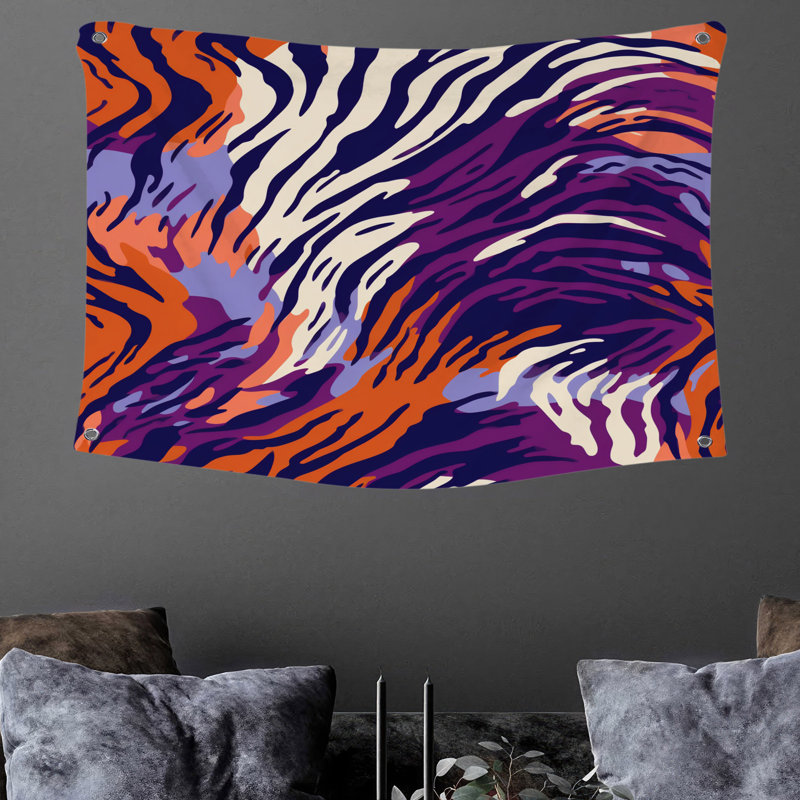 Tapisserie murale Tiger Stripes - Décoration murale animal, H 50 po x l 60 po