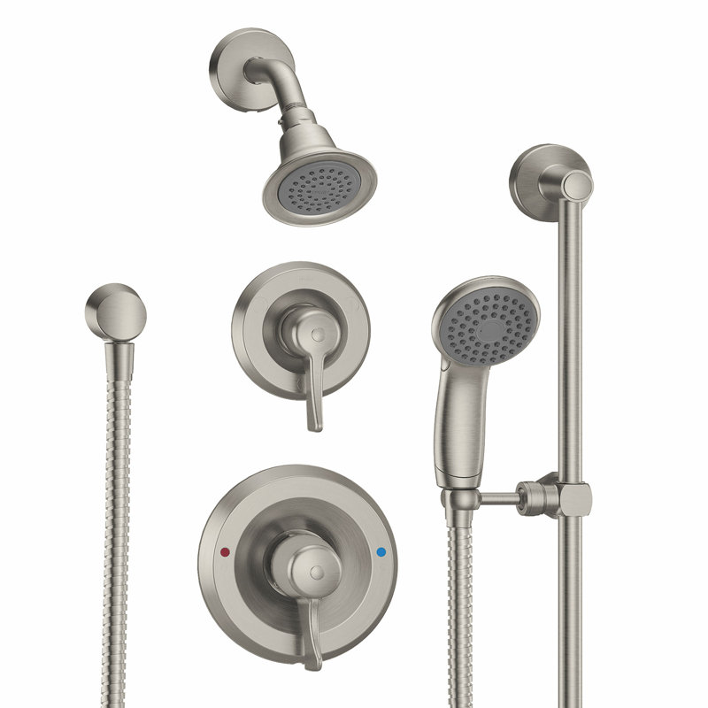 Moen M-Dura Posi-Temp Pressure Balancing Eco-Performance Shower and Handshower Trim, Valve Required, Classic Brushed Nickel