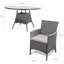 Dubose 4 - Person Wicker Patio Dining Set with Round Table , Cushions Included-969686495