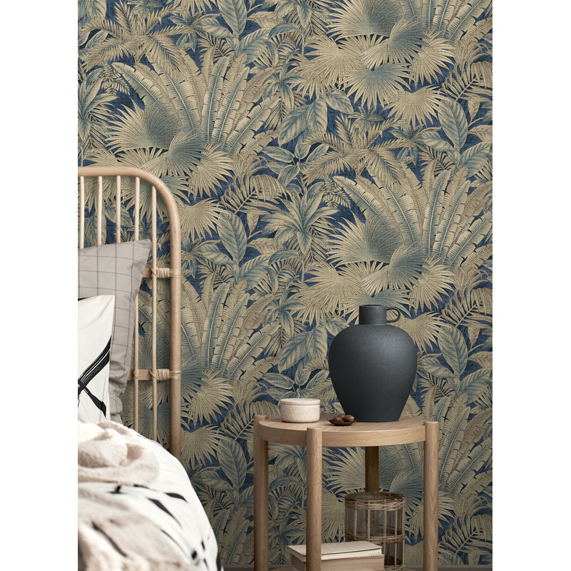 Tommy Bahama Bahamian Breeze Peel And Stick Wallpaper Roll, Denim