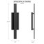 Applique murale d'extérieur à DEL en aluminium noir Mosra-2093467302