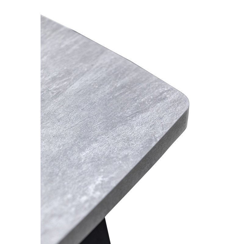 Rimini Metal Base Dining Table, 76cm H x 160cm L x 80cm W
