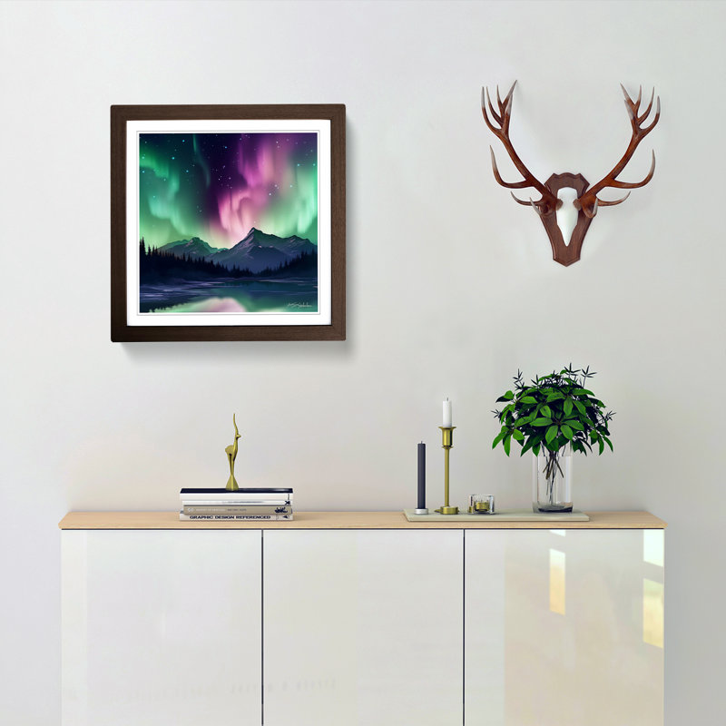Northern LightsNo.2 - Framed Print, Walnut