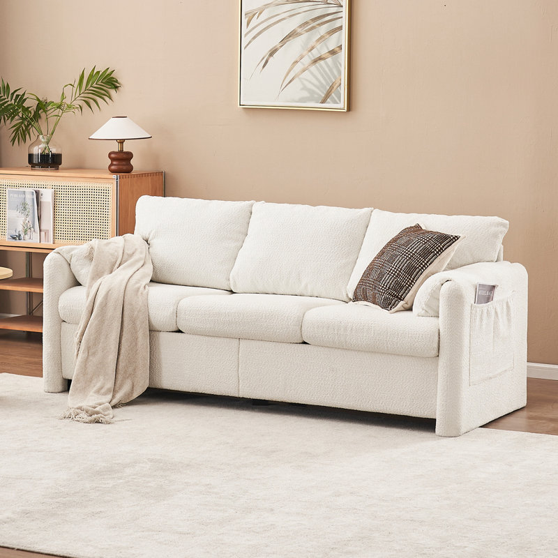 Chenille Fabric 3-Seater Couch