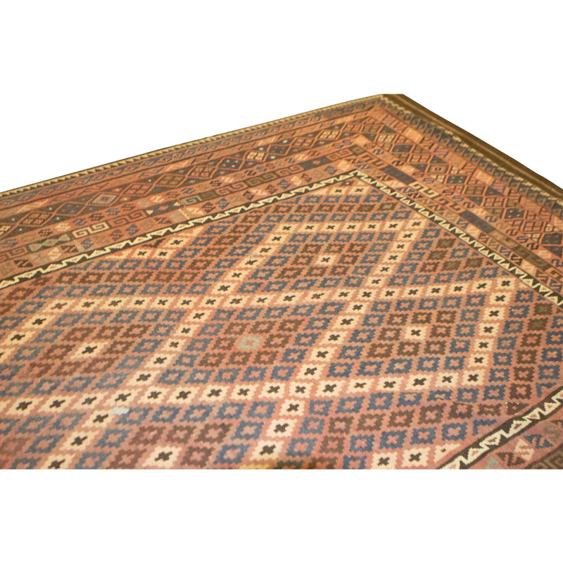 Hand Knotted Wool Area Rug in Multi