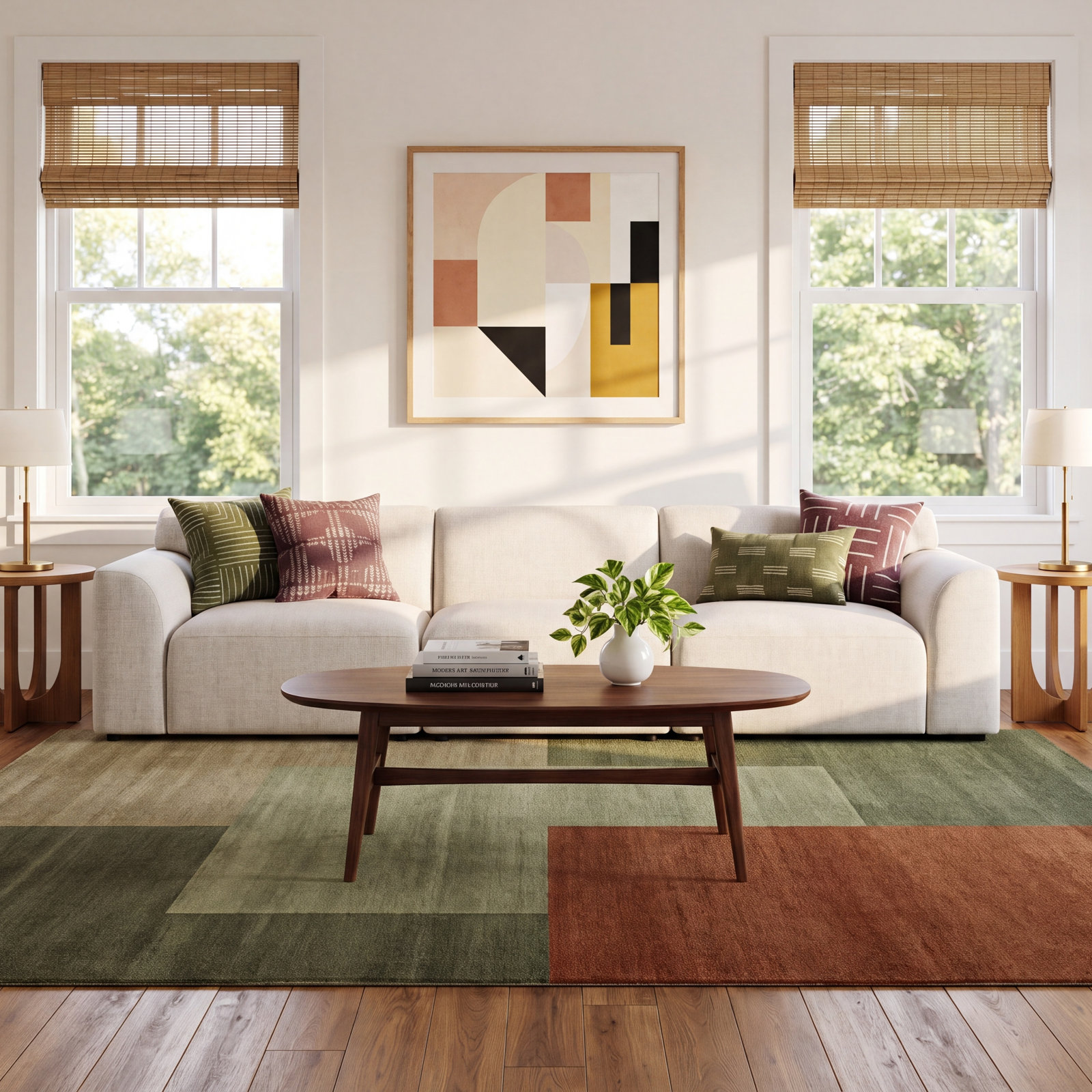 Morell 128" Modular Sectional, Nathan Wheat Tweed