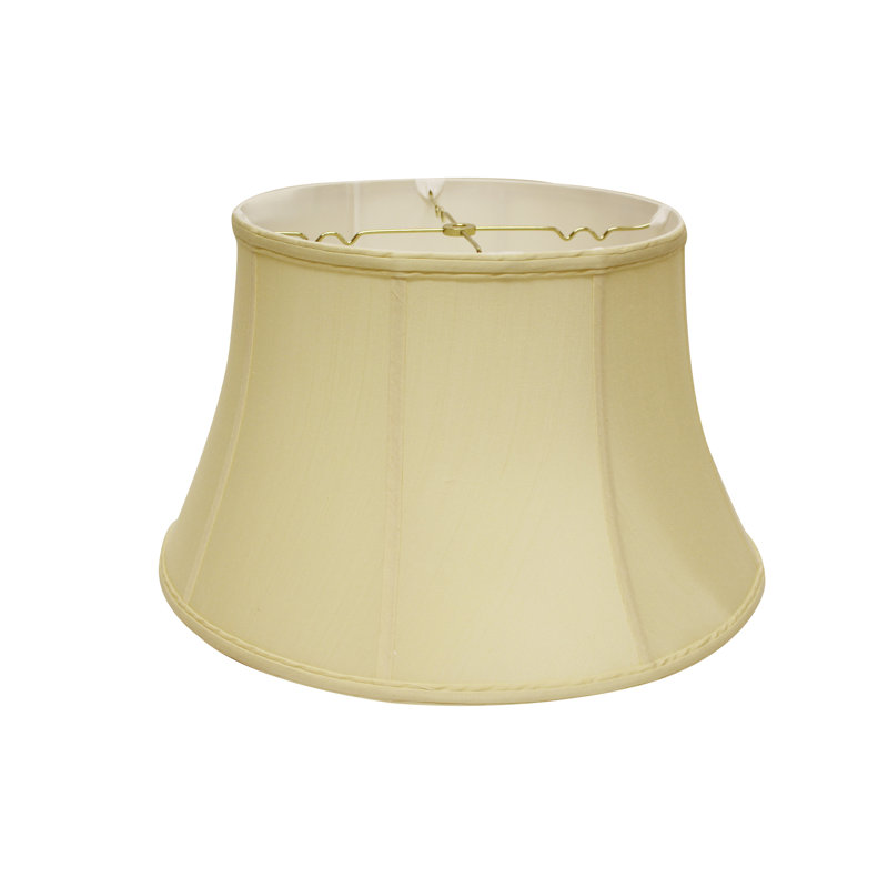 Abat-jour en tissu Shallow Drum Softback, Blanc antique