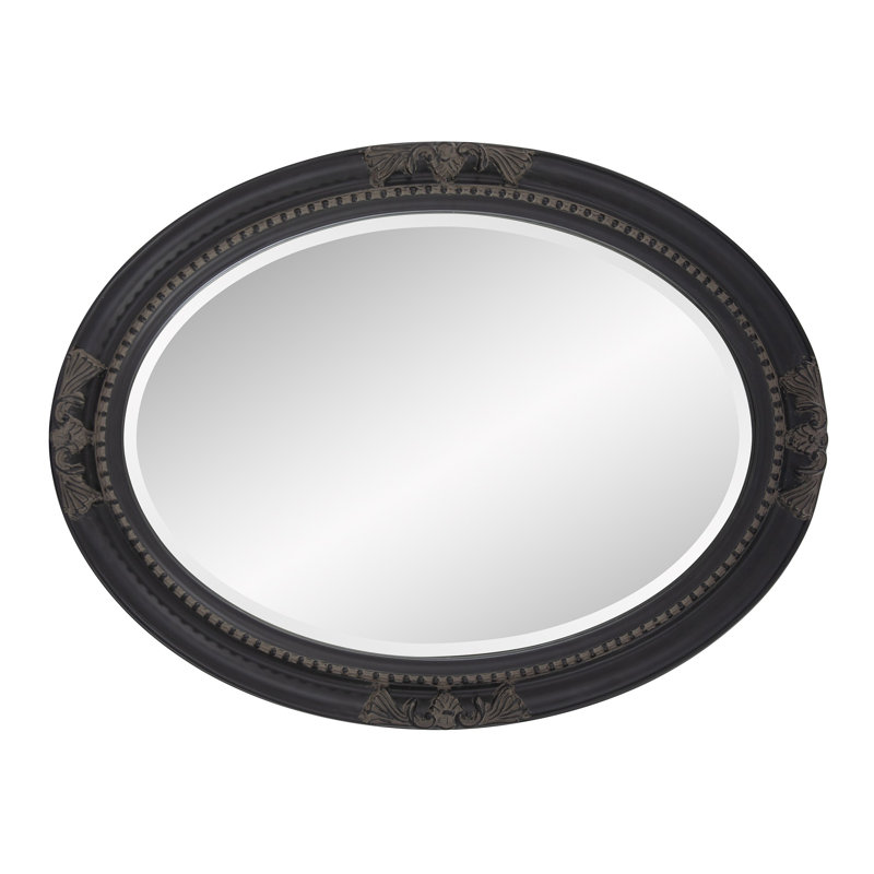 Miroir de salle de bain mural Daevaughn, Noir