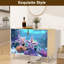 Buffet Buffet avec rangement vibrant sous-marin corail sous-marin coloré anémones de mer avec 2 portes pour le salon et la cuisine