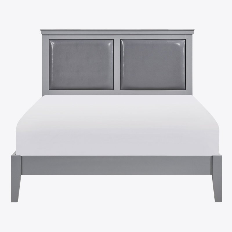Mobilier de chambre à coucher en bois avec panneau à finition classique 1pc, Grand, Gris