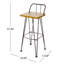 Tabouret en bois et métal DENALI INDUSTIAL