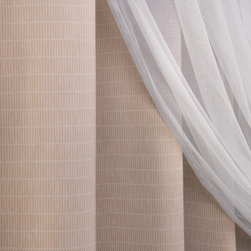 Kamontae Room Darkening Curtain, 52" W x 96" L, Beige
