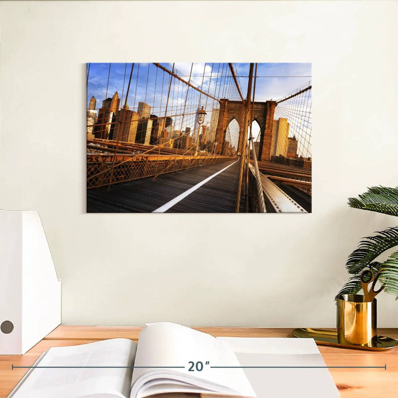 Ravi célèbre pont de Brooklyn, NY, H 8 po x l 12 po