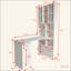 Bureau d'ordinateur d'angle en L pour bureau à domicile ou bureau d'étude, table d'étude de style moderne avec tiroirs, bibliothèque et huche, conception en L 2 en 1, grand espace de travail