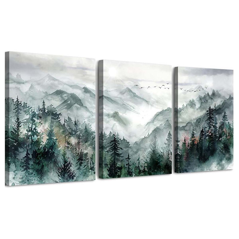 3 Piece Wrapped Canvas Print, 40 cm H x 30 cm W