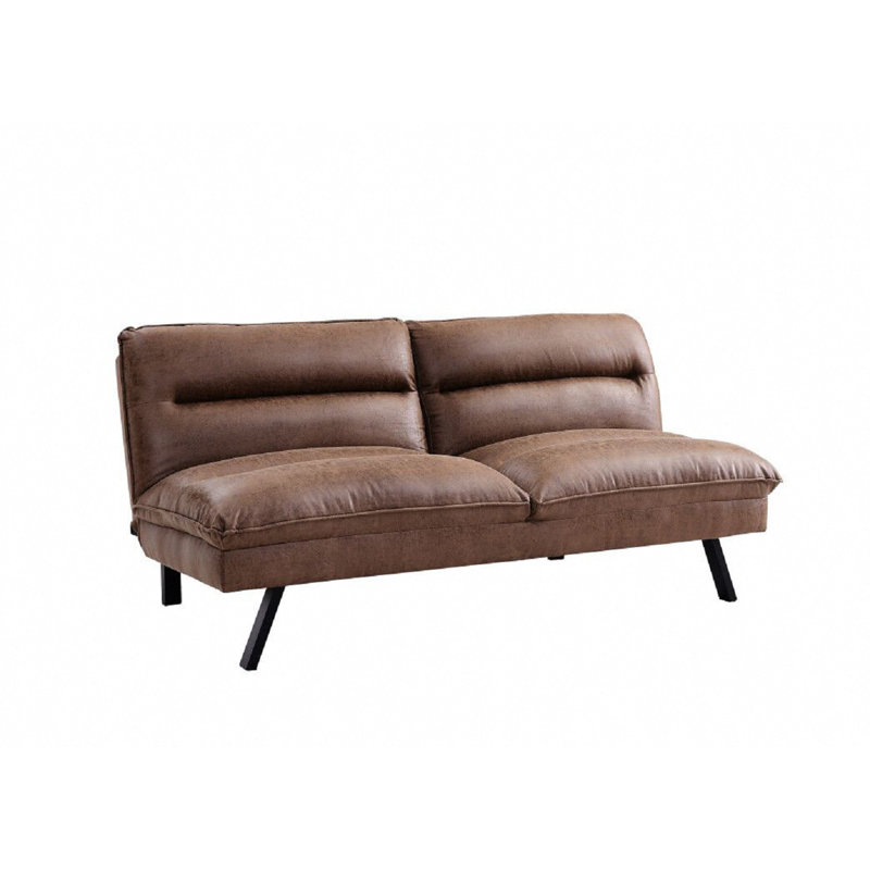 Steyning 3 Seater Faux Leather Sleeper, Brown