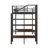 Metal Loft Bed In Twin Size, Featuring An Upper Mesh Storage Shelf-596561243