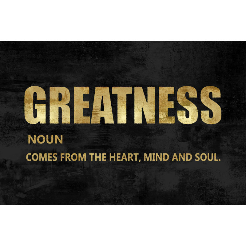 " Greatness Gold " Painting Print, 8" H x 12" W x 1.25" D